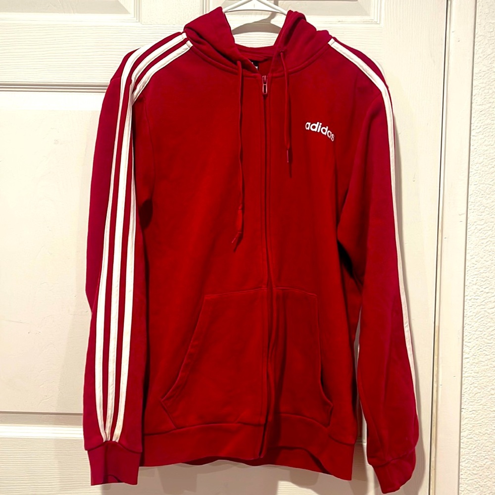 ADIDAS RED STRIPE lined Jacket Size M